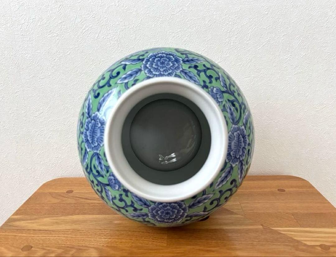 Amazon.co.jp: 美濃焼 三洋陶器 龍峰窯 花風流 染付花瓶 : ホーム